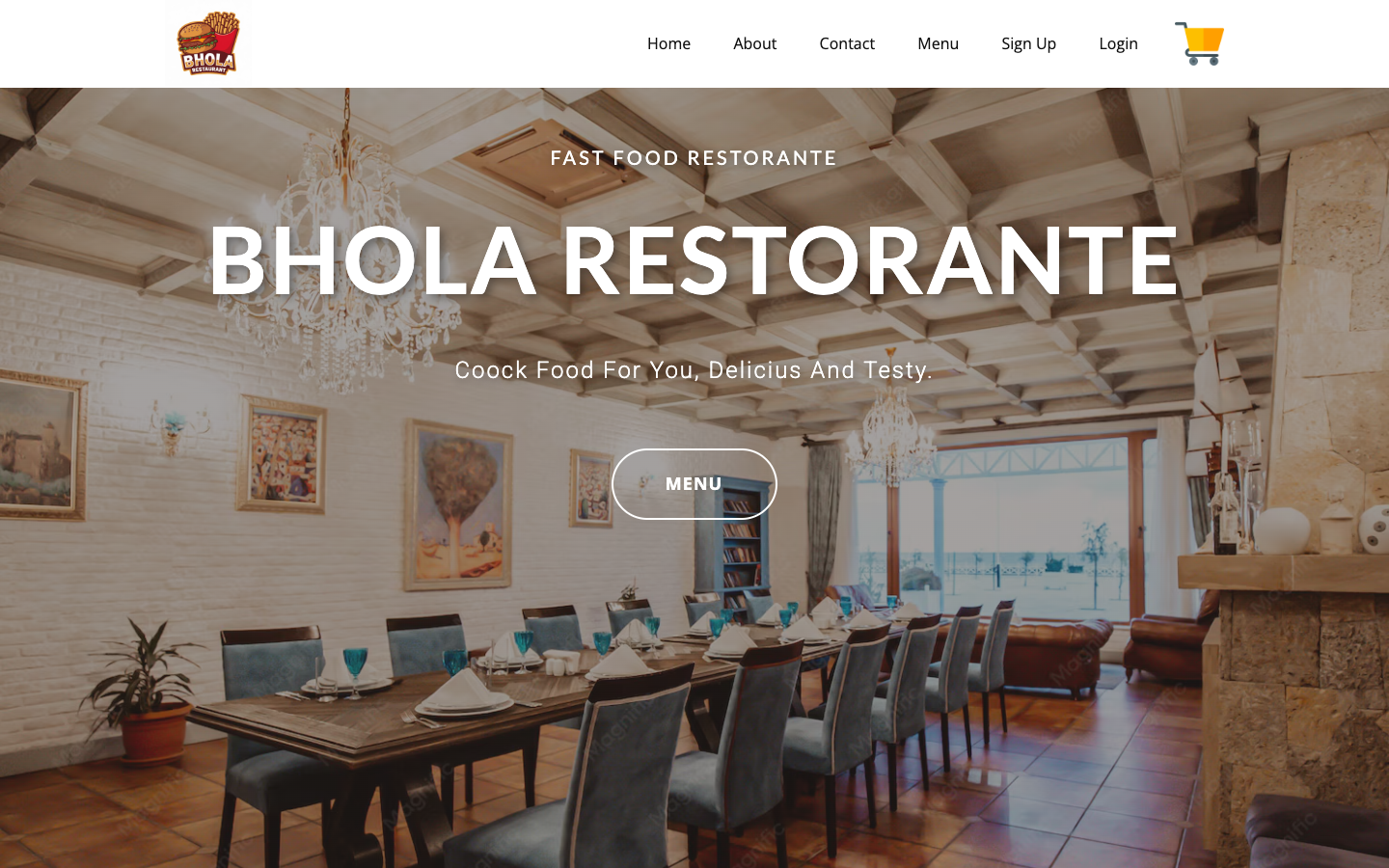 Food Delivery Website Portfolio Preview