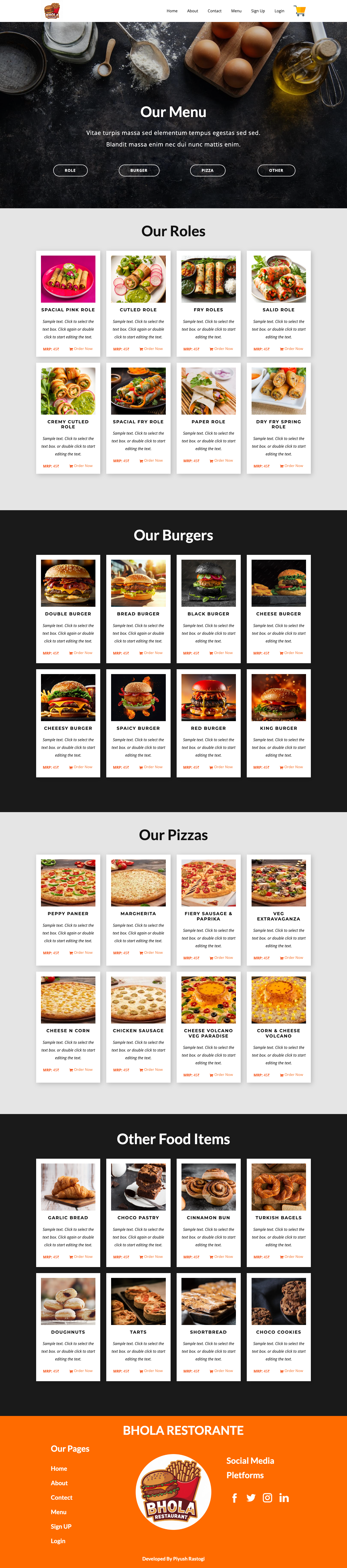 Food Delivery Website Project Gallery Image 2