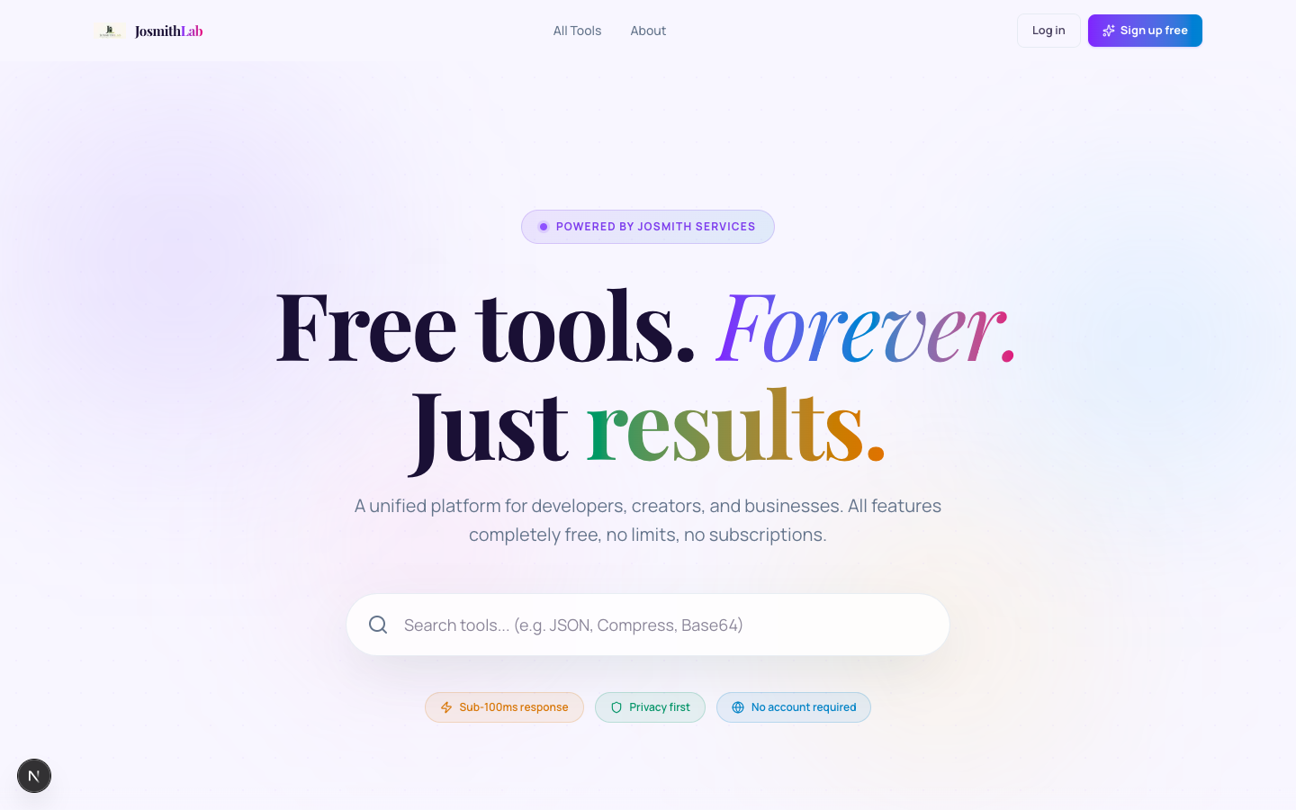 Josmith Lab Portfolio Preview